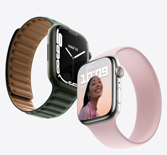 Apple Watch series 7 rosa e verde